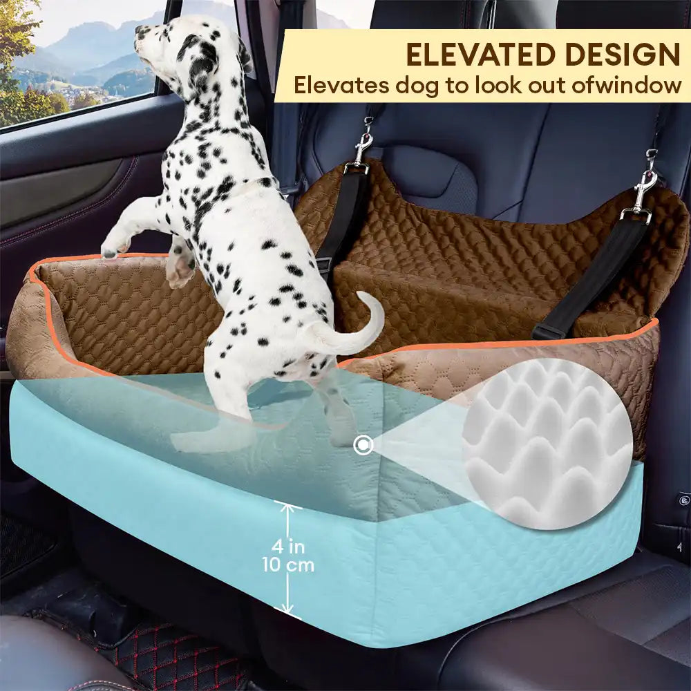 Portable Washable Travel Safety Large Dog Car Booster Seat Bed for Back Seat
