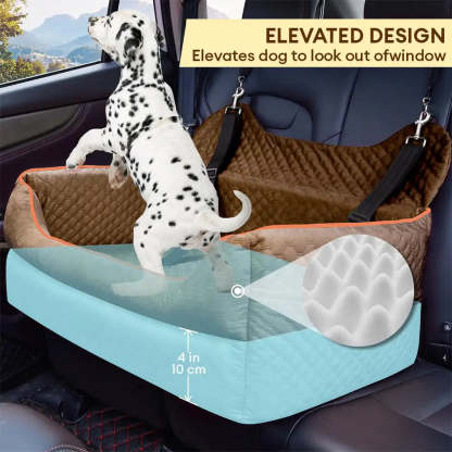 Portable Washable Travel Safety Large Dog Car Booster Seat Bed for Back Seat
