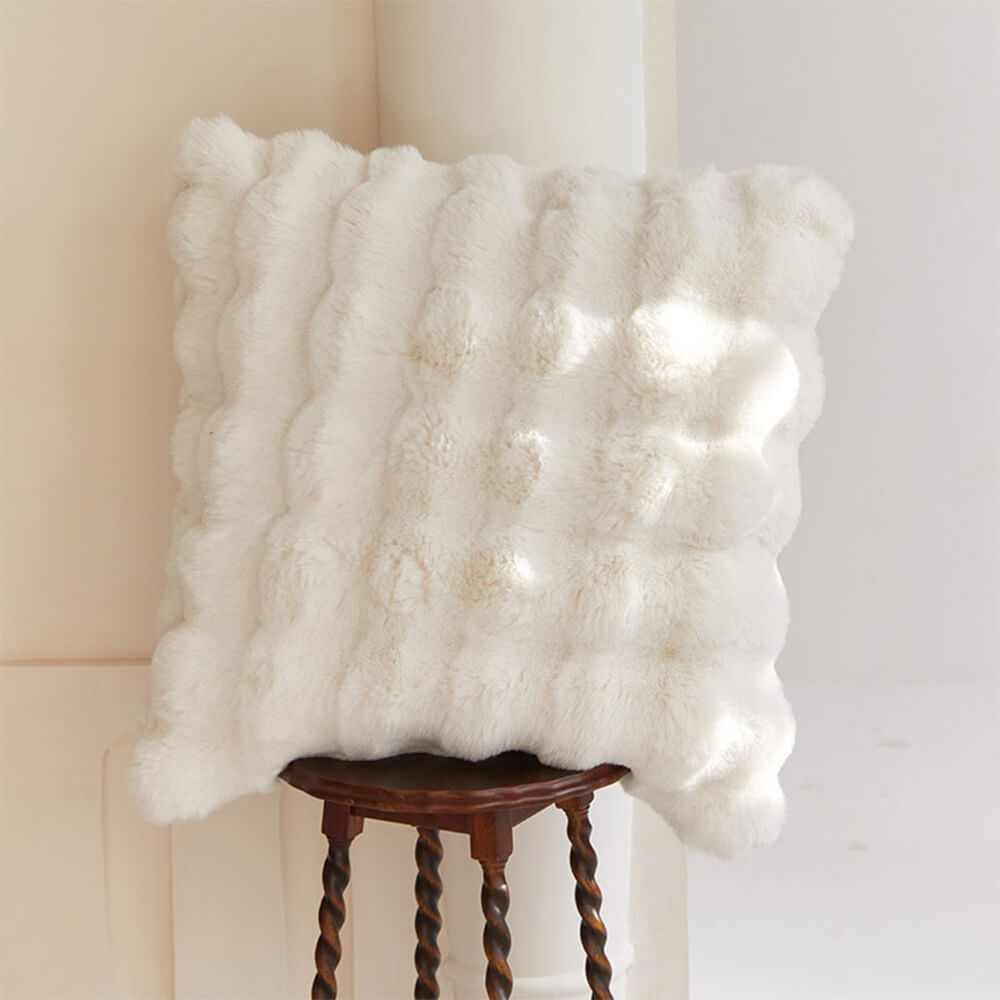 Premium Bubble Double Layer Thickened Faux Rabbit Fur Blanket - FunnyFuzzy