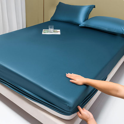 Premium Solid Colour Silky Cooling 100s Lyocell Fitted Sheet Mattress 