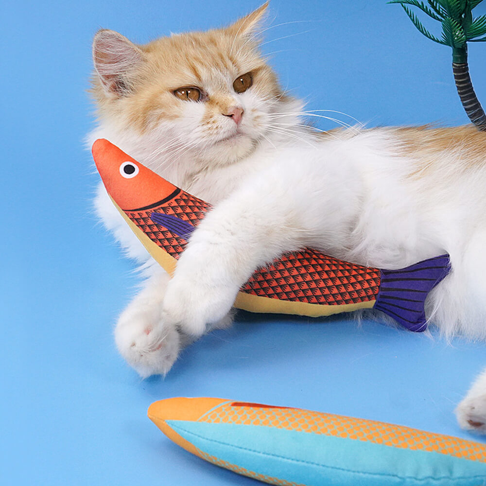 Realistic Colourful Fish Self-Play Catnip Cat Toys