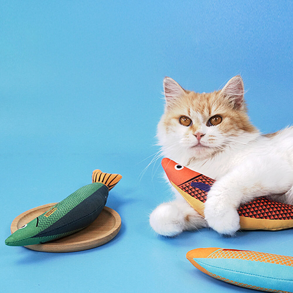 Realistic Colourful Fish Self-Play Catnip Cat Toys