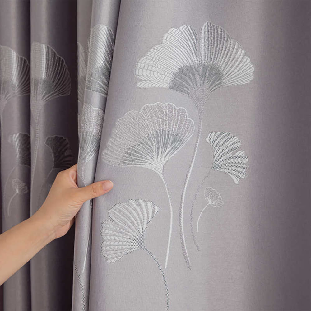 Refined Jacquard Breathable Noise Reduction  Blackout Curtains