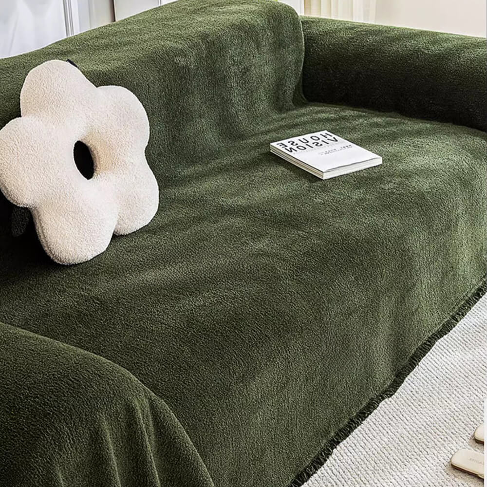 Soft Plush Waterproof Multi-Purpose Furniture Protection Sofa Cover