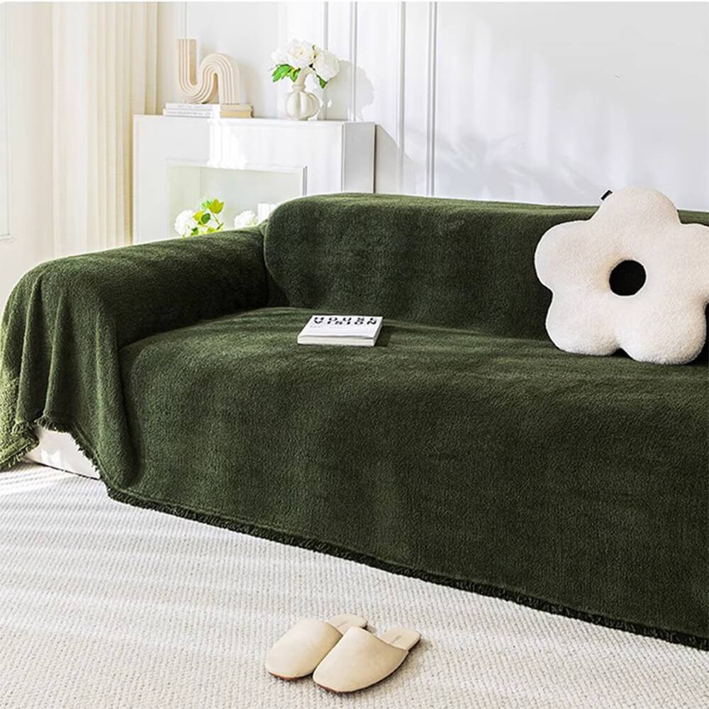Soft Plush Waterproof Multi-Purpose Furniture Protection Sofa Cover