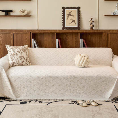 Soft T-Pattern Cotton Gauze Sofa Drape Throw Sofa Cover