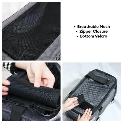 Soft Velvet Quilted Multifunctional Center Console Dog Car Seat