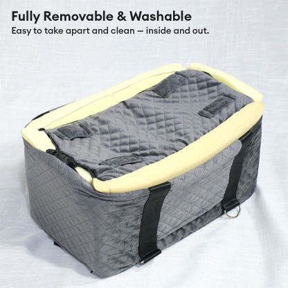 Soft Velvet Quilted Multifunctional Center Console Dog Car Seat
