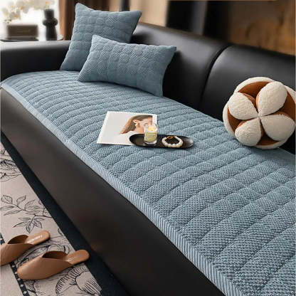 Square Corduroy Anti-Scratch Fabric Pet Friendly Non-Slip Sofa Cover