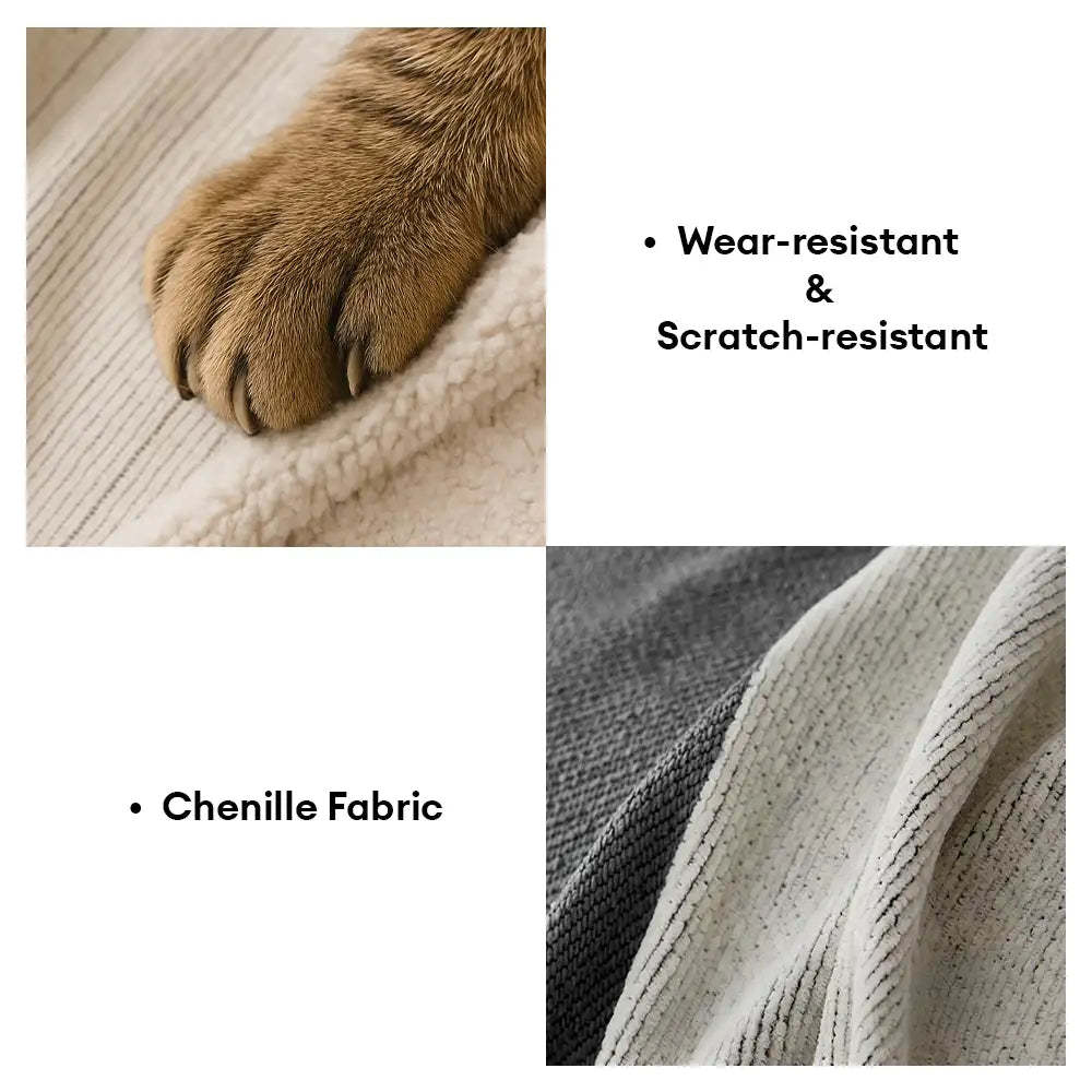 Stripe Art Scratch Resistant Chenille Multifunctional Sofa Protector Sofa Cover