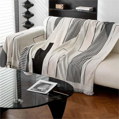 Stripe Art Scratch Resistant Chenille Multifunctional Sofa Protector Sofa Cover