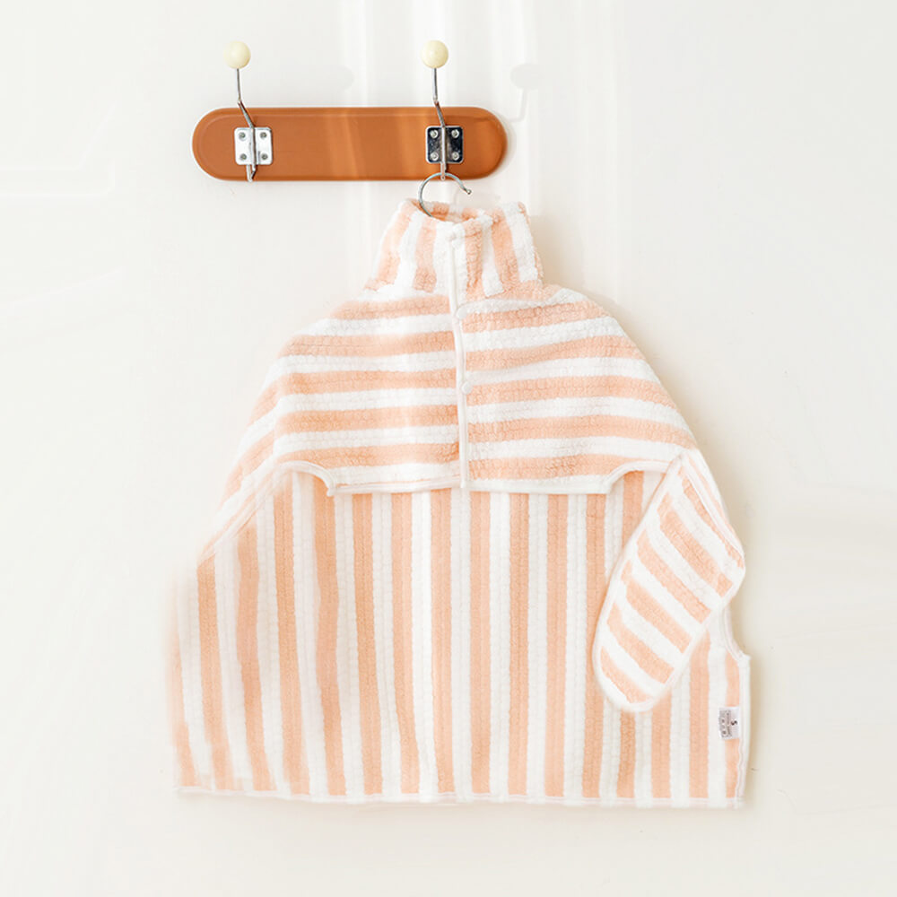 Striped Absorbent Thick Large Skin-Friendly Multi-Purpose Dog Bathrobe