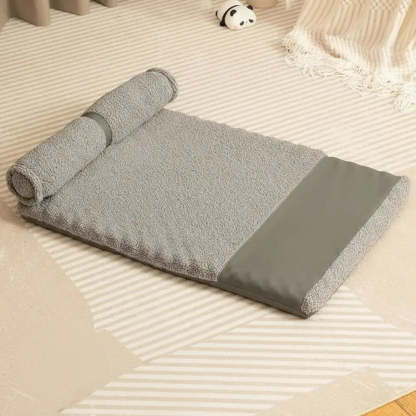 Teddy Fluffy Deep Sleep Large Space Pillow Dog Bed - Honey Amber