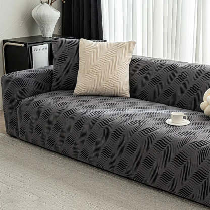Thick Polar Fleece Jacquard Anti-Scratch Stretch Sofa Cover