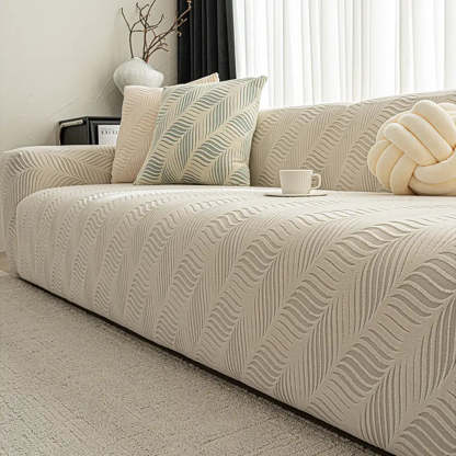 Thick Polar Fleece Jacquard Anti-Scratch Stretch Sofa Cover