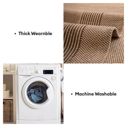 Thick Textured Weave Cotton Linen Anti-Scratch Sofa Cover
