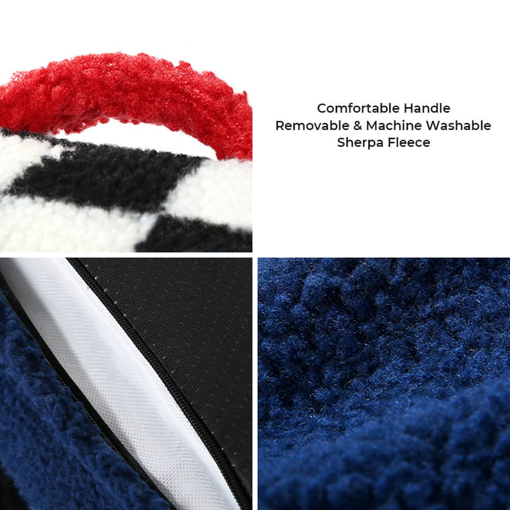 Vintage Chequered Washable Calming Dog & Cat Sofa Bed