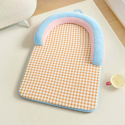 Vintage Plaid Spine Protection Large Dog Bed Pillow Dog Bed