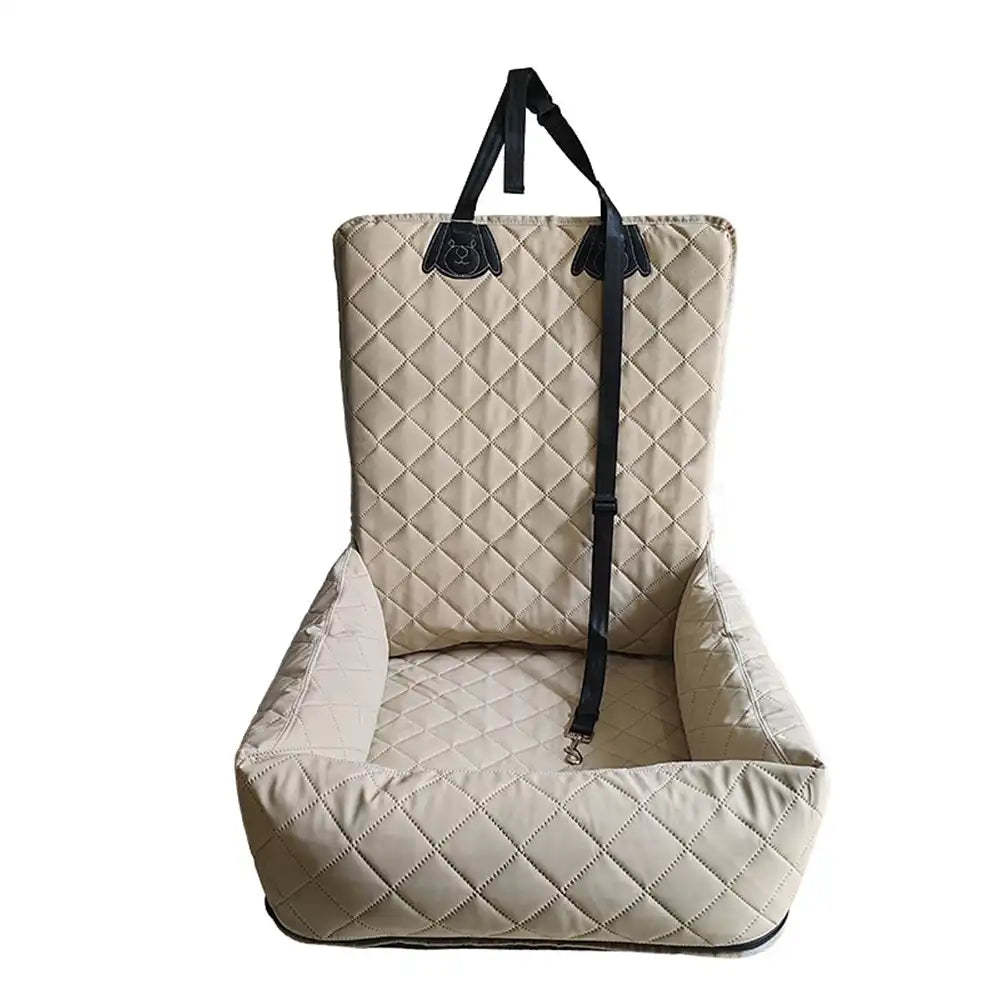 Water-Repellent PU Leather Scratch-Resistant Car Travel Dog Car Seat Bed