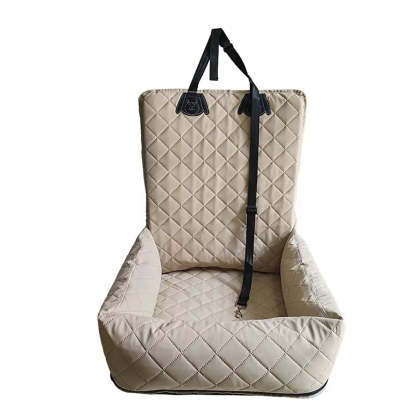 Water-Repellent PU Leather Scratch-Resistant Car Travel Dog Car Seat Bed