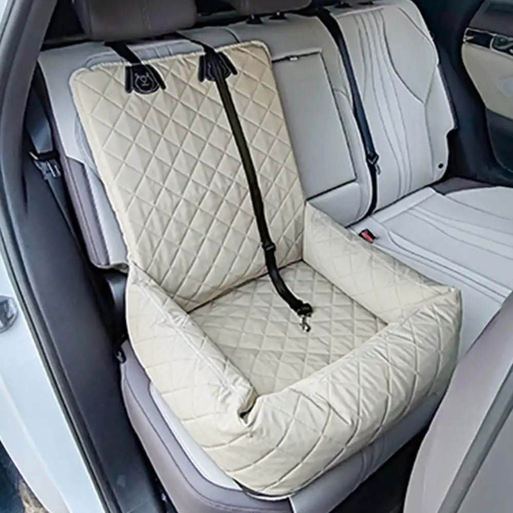 Water-Repellent PU Leather Scratch-Resistant Car Travel Dog Car Seat Bed