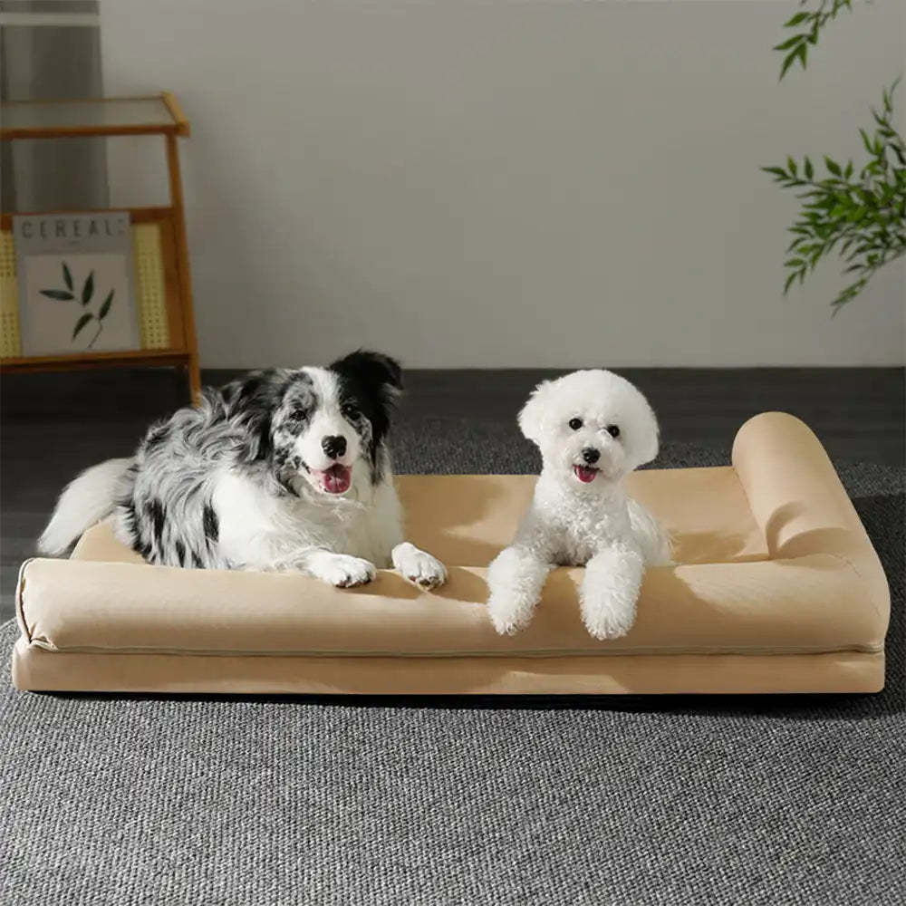 Waterproof Egg Foam Orthopaedic Bed with L Bolster Sides Large Dog Bed