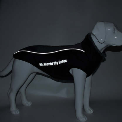High Collar Warm Dog Jacket Thickened Dog Cotton Coat