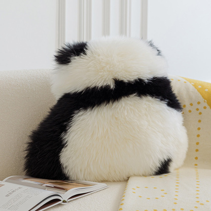 Home Decoration Fluffy Panda Throw Pillow