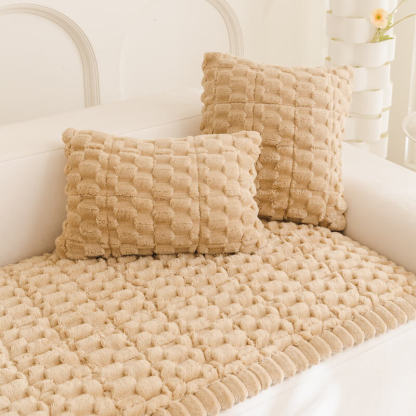 Honeycomb Plush Thickened Soft Sofa Decoration Pet Mat Sofa Cover