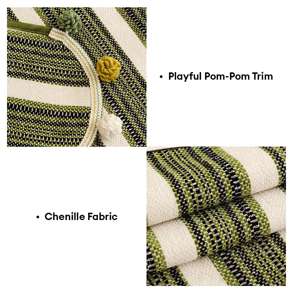 Irregular Contrast Colour Chenille Skin-Friendly Non-Slip Sofa Protective Sofa Cover