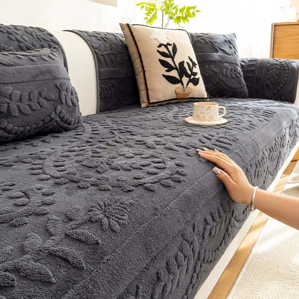 Jacquard Plush Comfortable Scratch-Resistant Non-Slip Sofa Cover