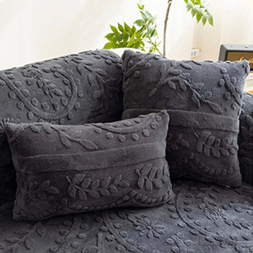 Jacquard Plush Comfortable Scratch-Resistant Non-Slip Sofa Cover