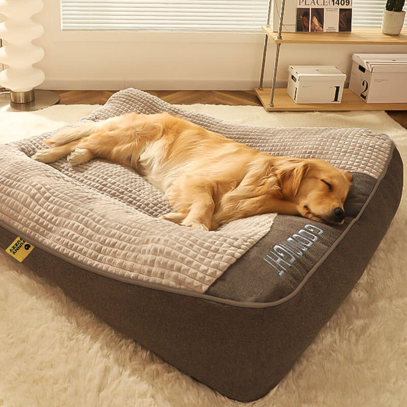 Large Thick Scratch-resistant Spine Protection Dog Cushion Bed-FunnyFuzzyUK
