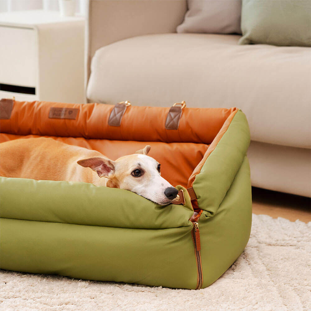 Pleather dog bed best sale