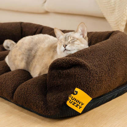 Large Soft Supportive Headrest Orthopaedic Cat Bolster Bed - Cloudy Napper