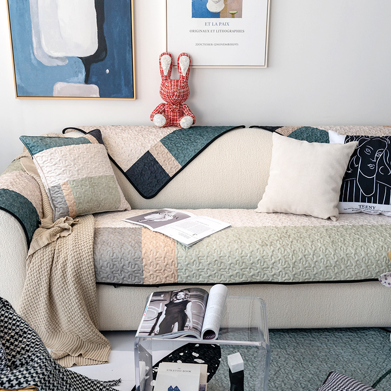 Luxury Cotton Sofa Cover Anti-Scratch Furniture Protector