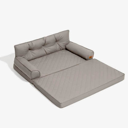 Luxe Faux Leather Foldable Orthopaedic Large Dog Bed - CoreLounge