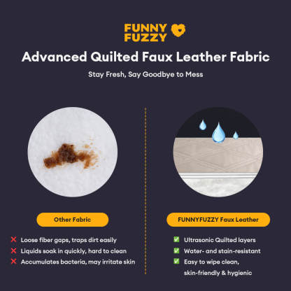 Luxe Faux Leather Foldable Orthopedic Large Dog Bed - CoreLounge