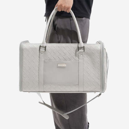Luxury Multi-Functional Breathable Woven Leather Pet Carrier – The City Companion