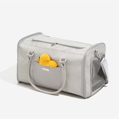 Luxury Multi-Functional Breathable Woven Leather Pet Carrier – The City Companion