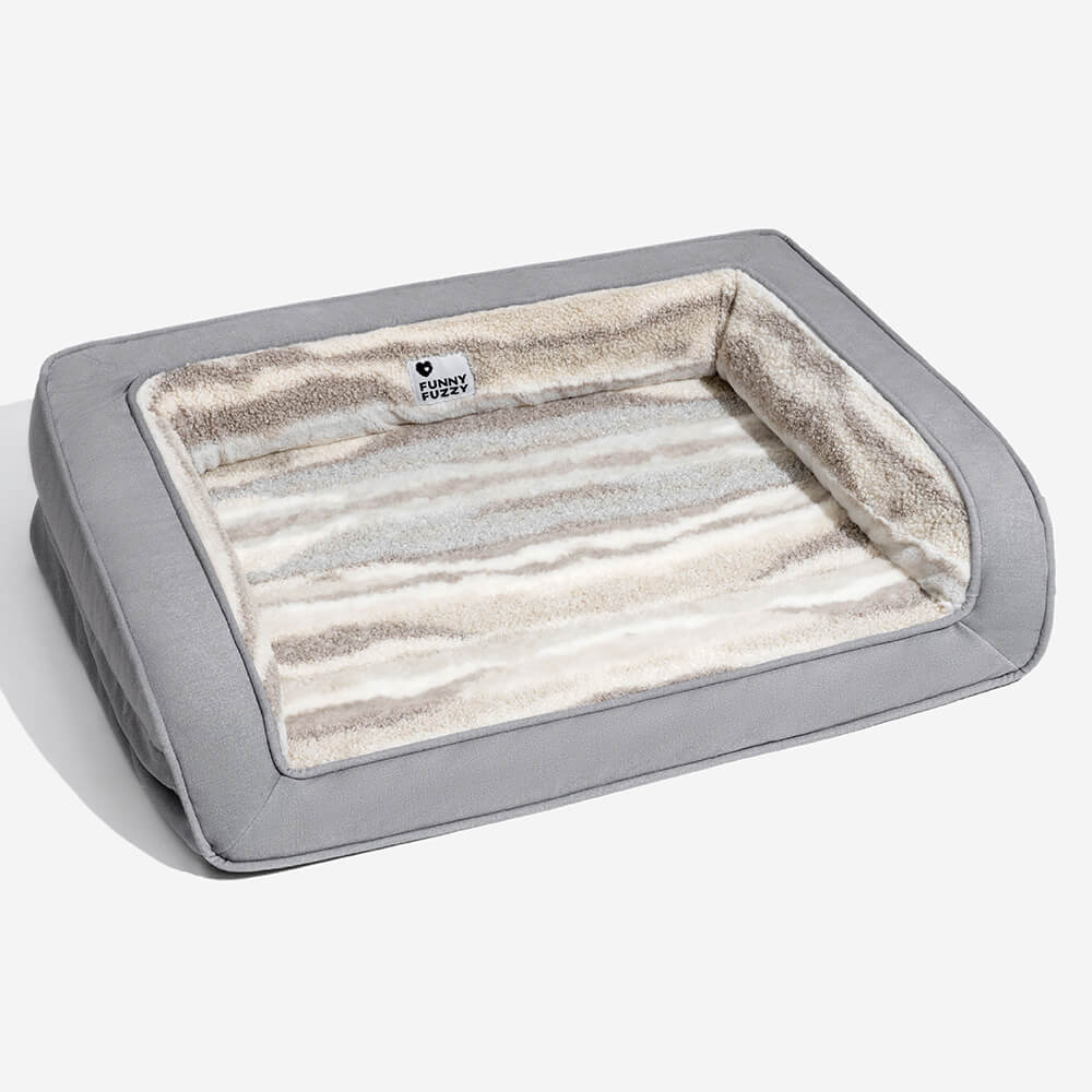 Modern Style Faux Lambswool Cosy Orthopaedic Dog Sofa Bed