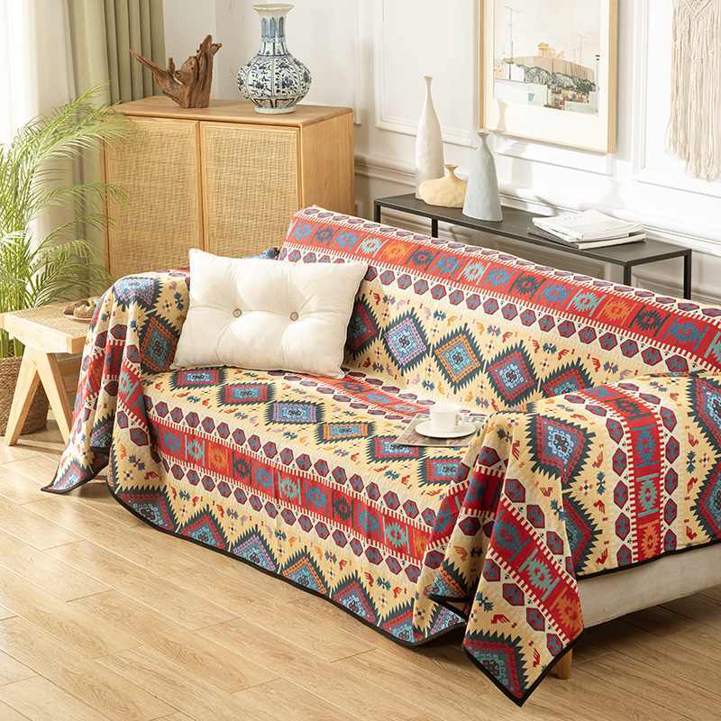Moroccan Jacquard Multifunctional Throw Blanket Sofa Cover