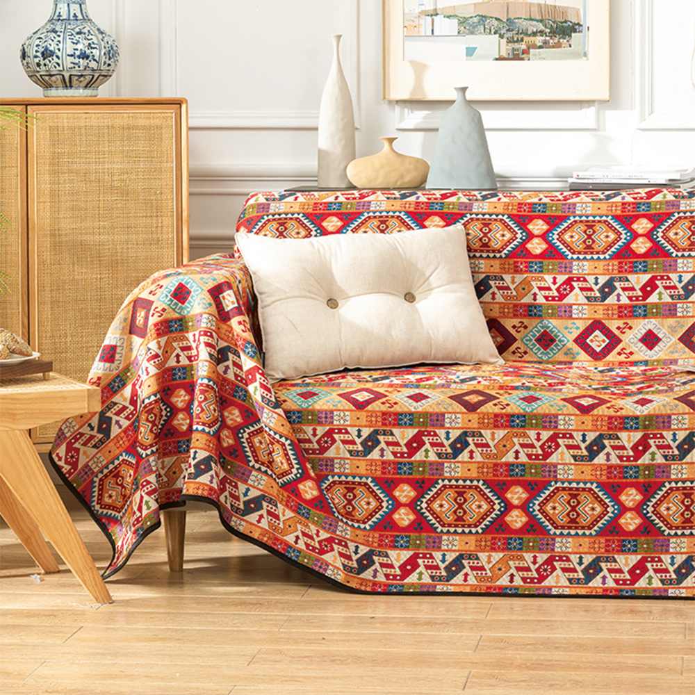 Moroccan Jacquard Multifunctional Throw Blanket Sofa Cover