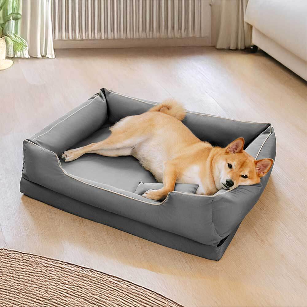 Nordic Style Waterproof Anti-Scratch Washable Dog Sofa Bed with Pillow