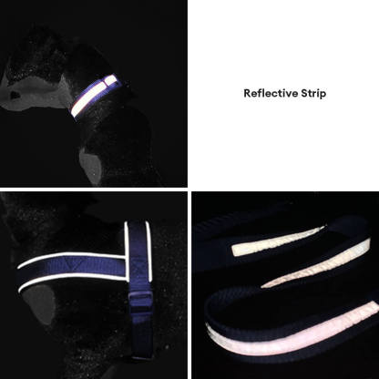 Nylon Adjustable Reflective No-Pull Dog Harness Collar and Lead