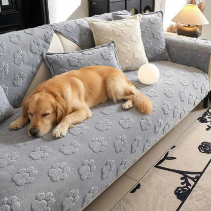 Paw Print Cute Plush Thick Sofa Decoration Non-slip Sofa Cover