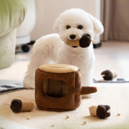 Pine Cone Squeaky Puzzle Toy Dog Interactive Toy