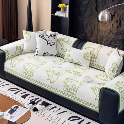 Playful Cat Chenille Fabric Anti-Scratch Sofa Protection Sofa Cover