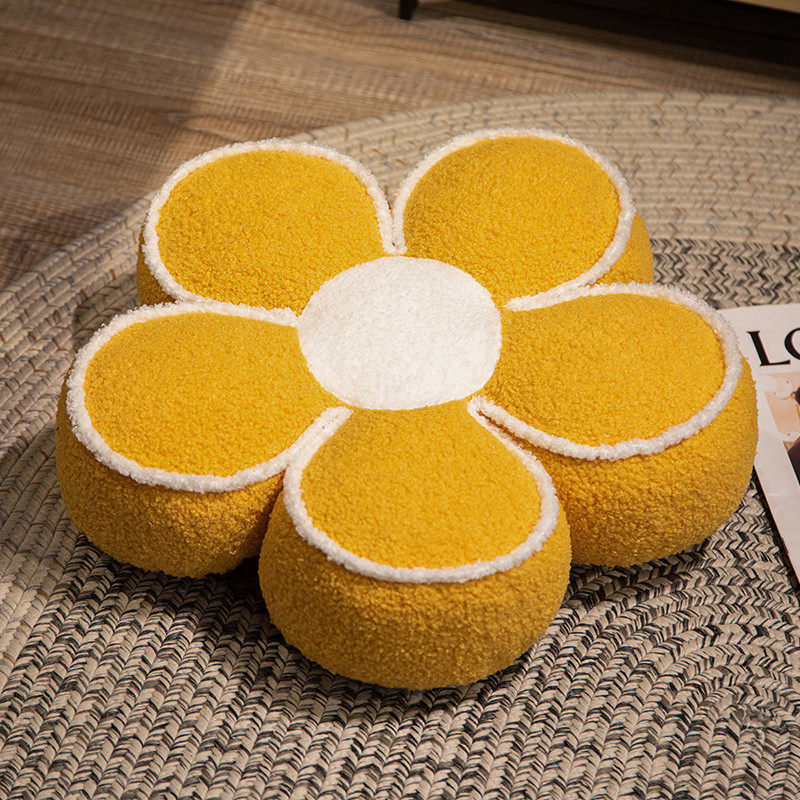 Plush Flower Decorative Throw Pillow