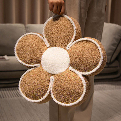 Plush Flower Decorative Throw Pillow